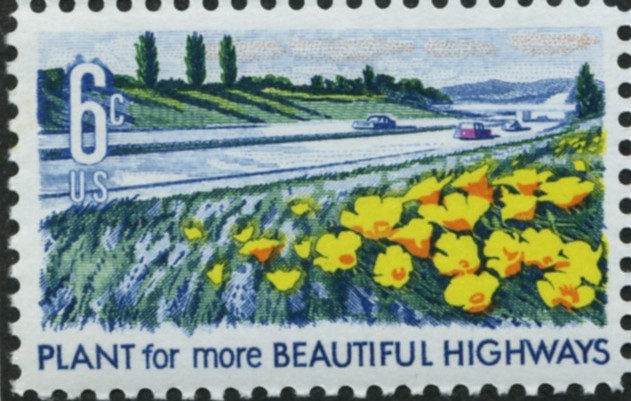 Scott 1367 6 Cent Stamp Beautification - Highways