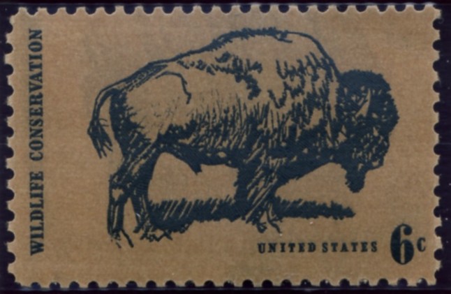 Scott 1392 6 Cent Stamp Conservation - Bison