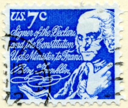 Scott 1393D 7 Cent Stamp Benjamin Franklin a