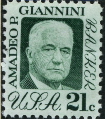 Scott 1400 21 Cent Stamp Amadeo P. Giannini