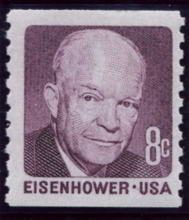 Scott 1402 8 Cent Stamp Dwight D. Eisenhower Coil Stamp