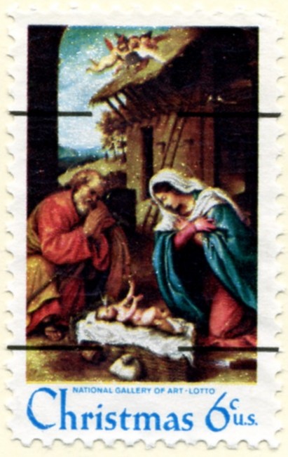 Scott 1414 6 Cent Stamp Christmas Manger Scene a