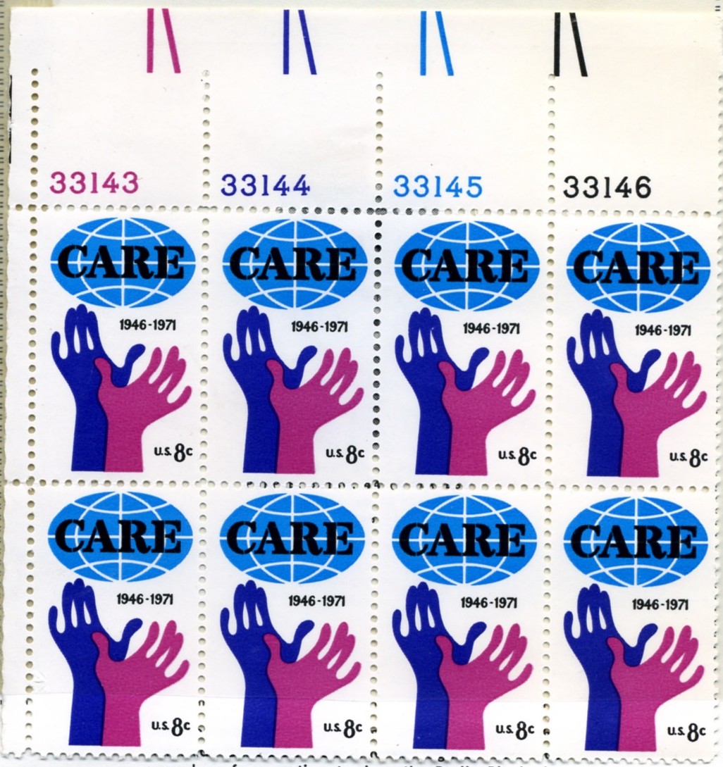 Scott 1439 8 Cent Stamp CARE Plate Block