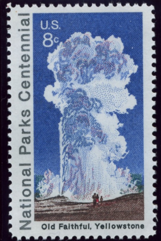 Scott 1453 8 Cent Stamp Old Faithful