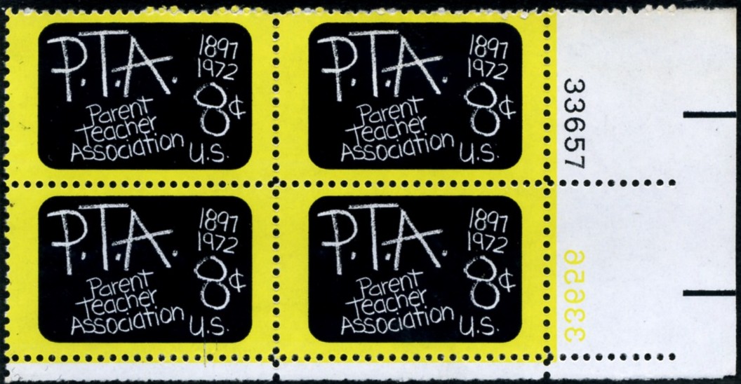 Scott 1463 8 Cent Stamp P T A Plate Block