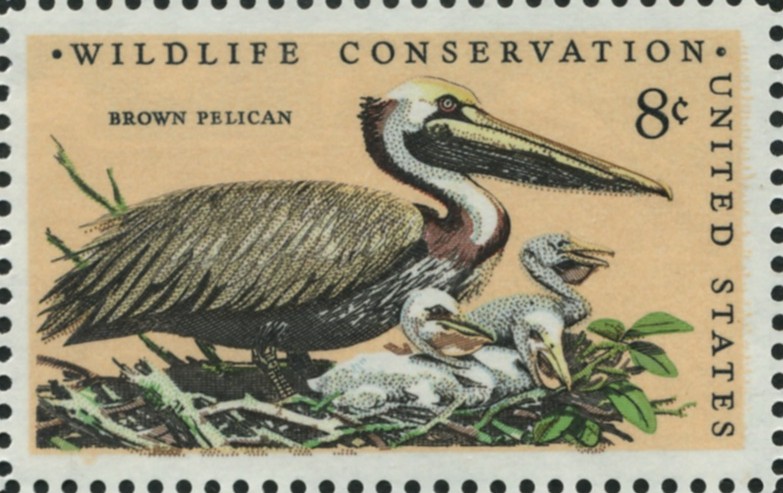 Scott 1466 8 Cent Stamp Brown Pelican