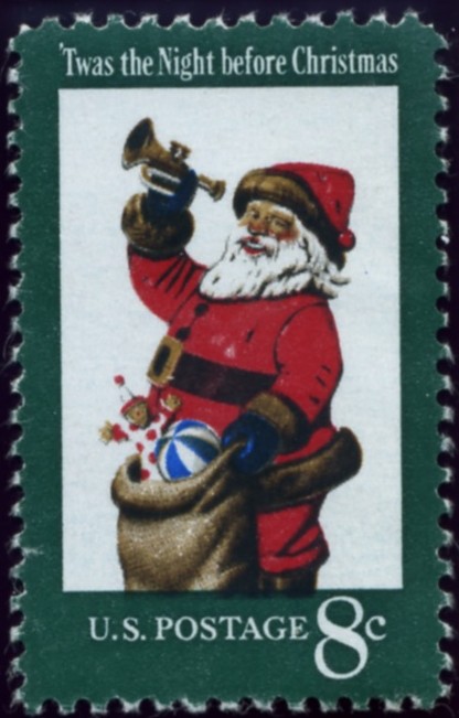 Scott 1472 8 Cent Stamp Santa Twas the Night Before Christmas