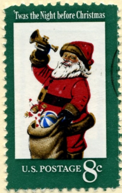 Scott 1472 8 Cent Stamp Santa Twas the Night Before Christmas a