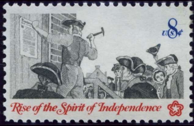 Scott 1477 8 Cent Stamp Spirit of Independence Posting a Broadside