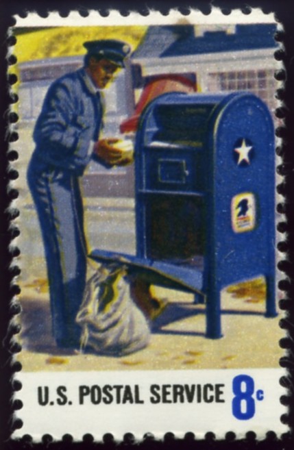 Scott 1490 8 Cent Stamp Postal Service Collecting Mail