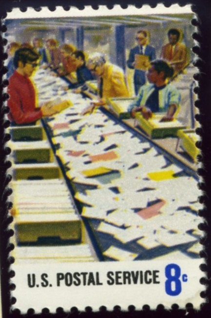 Scott 1491 8 Cent Stamp Postal Service Conveyor Belt