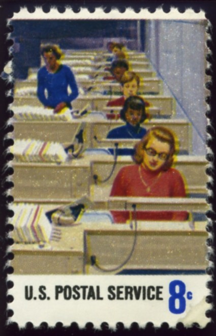 Scott 1495 8 Cent Stamp Postal Service Keypunch Operators