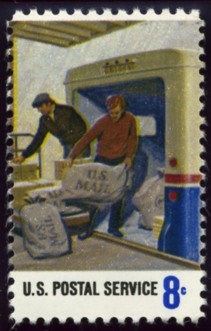 Scott 1496 8 Cent Stamp Postal Service Loading Mail Truck