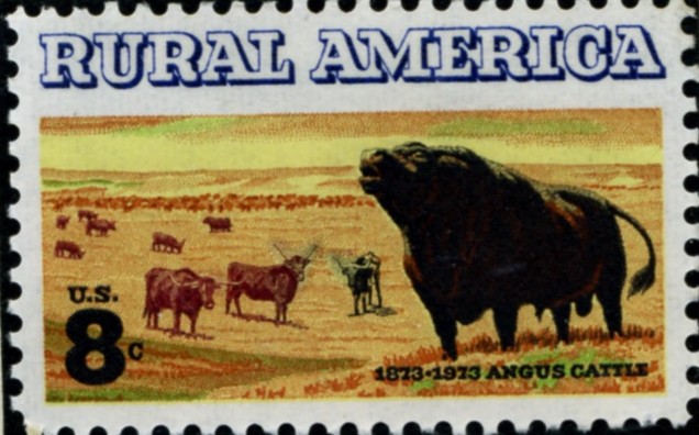 Scott 1504 8 Cent Stamp Angus Cattle