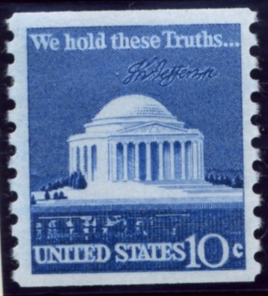 Scott 1520 10 Cent Stamp Jefferson Memorial Coil Stamp