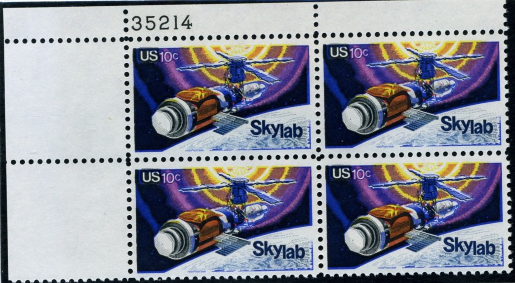 Scott 1529 10 Cent Stamp Skylab Plate Block