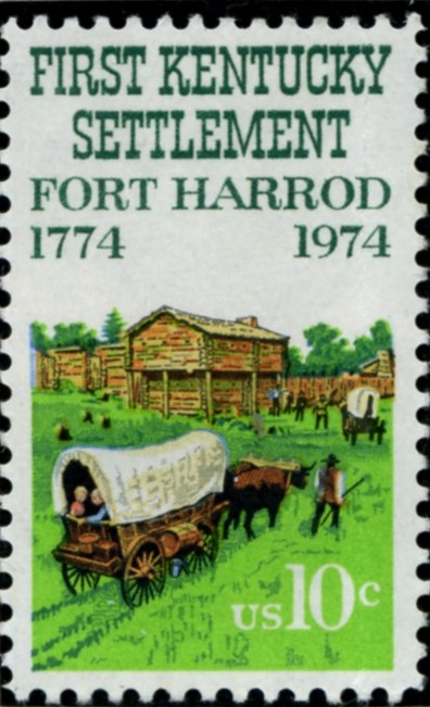 Scott 1542 10 Cent Stamp Fort Harrod Bicentennial