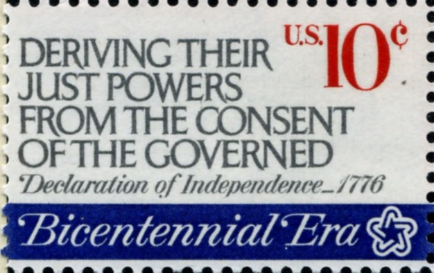 Scott 1545 10 Cent Stamp Bicentennial Era Deriving Their Just Powers