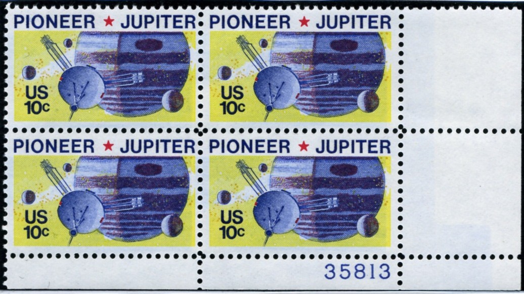 Scott 1556 10 Cent Stamp Pioneer 10 Plate Block