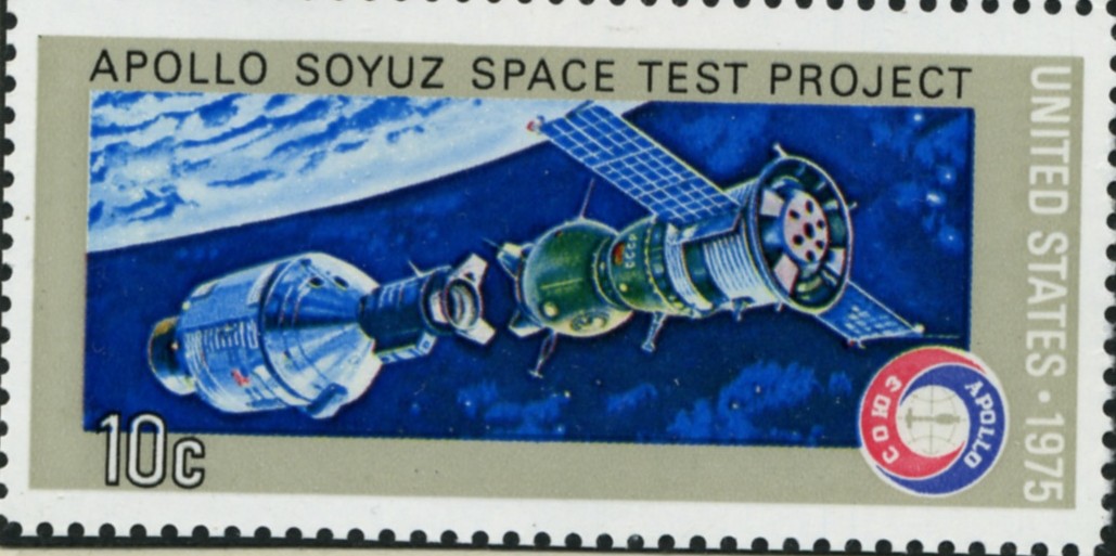 Scott 1570 10 Cent Stamp Apollo Soyuz and Logo