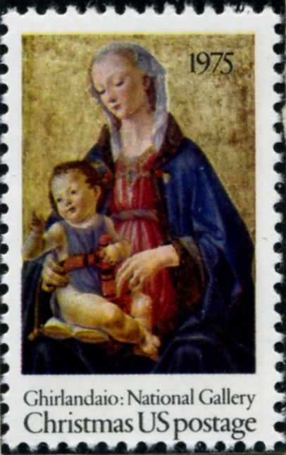 Scott 1579 10 Cent Stamp Christmas Madonna and Child by Ghirlandaio