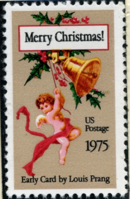 Scott 1580 10 Cent Stamp Christmas Bell and Cherub