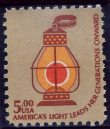 Scott 1612 5 Dollar Stamp Railroad Lantern