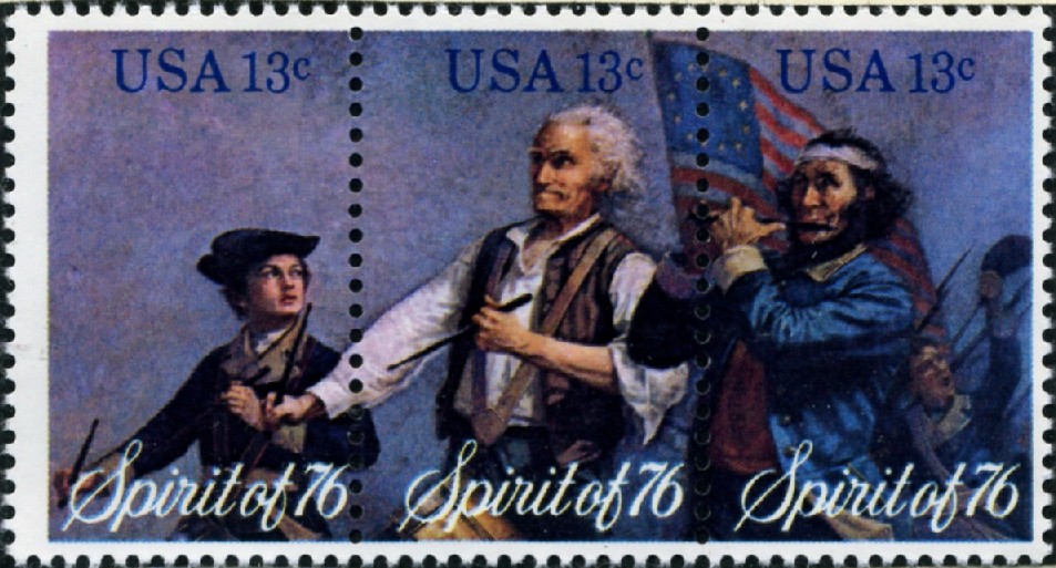 Scott 1629 to 1631 13 Cent Stamps Spirit of 76 Block