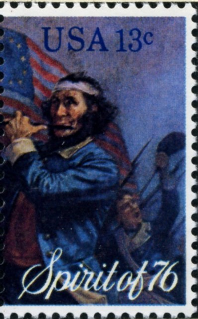 Scott 1631 13 Cent Stamp Spirit of 76 Fief Player