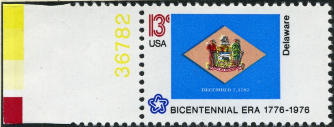 Scott 1633 13 Cent Stamp Delaware State Flag