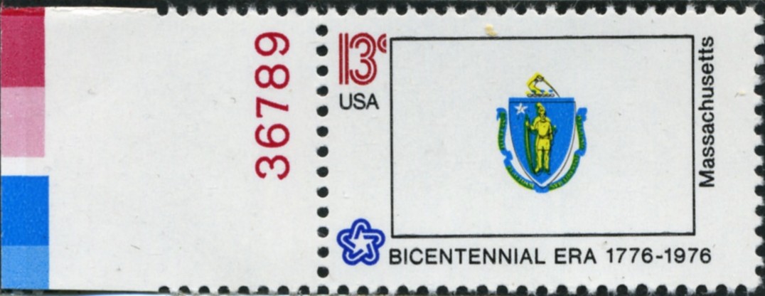 Scott 1638 13 Cent Stamp Massachusetts State Flag