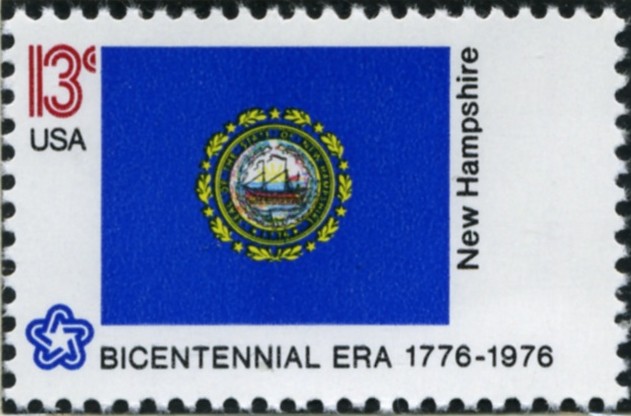Scott 1641 13 Cent Stamp New Hampshire State Flag