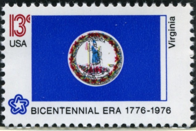 Scott 1642 13 Cent Stamp Virginia State Flag