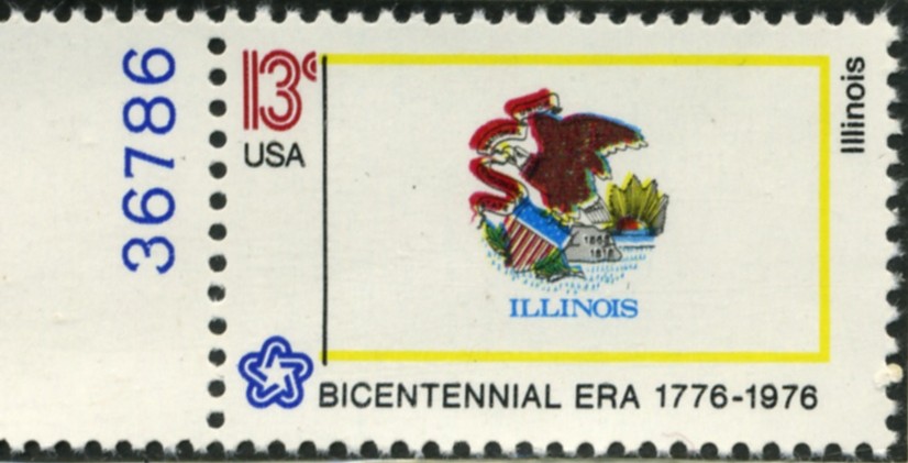 Scott 1653 13 Cent Stamp Illinois State Flag