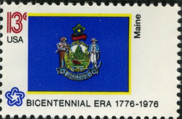 Scott 1655 13 Cent Stamp Maine State Flag