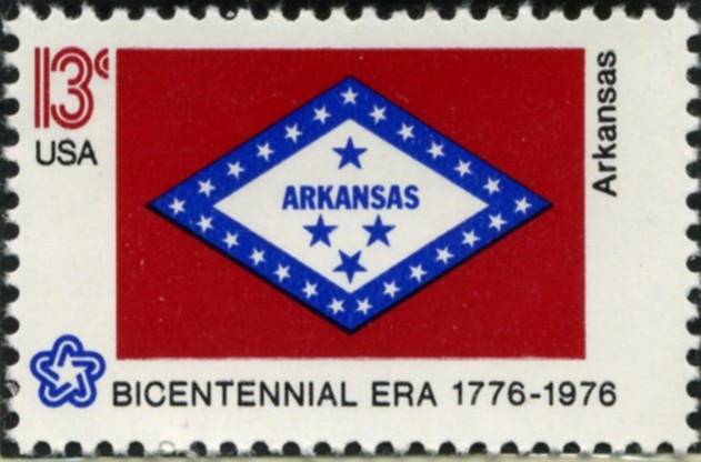 Scott 1657 13 Cent Stamp Arkansas State Flag