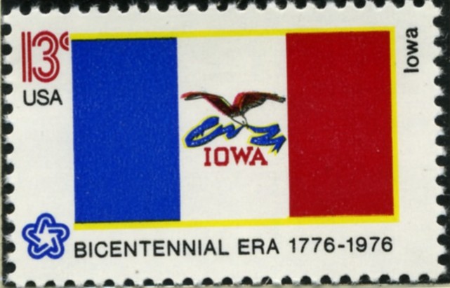 Scott 1661 13 Cent Stamp Iowa State Flag