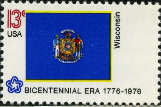 Scott 1662 13 Cent Stamp Wisconsin State Flag
