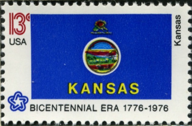 Scott 1666 13 Cent Stamp Kansas State Flag