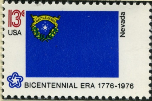Scott 1668 13 Cent Stamp Nevada State Flag