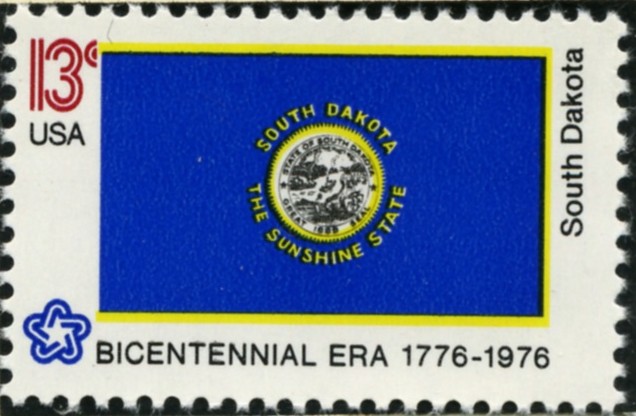 Scott 1672 13 Cent Stamp South Dakota State Flag