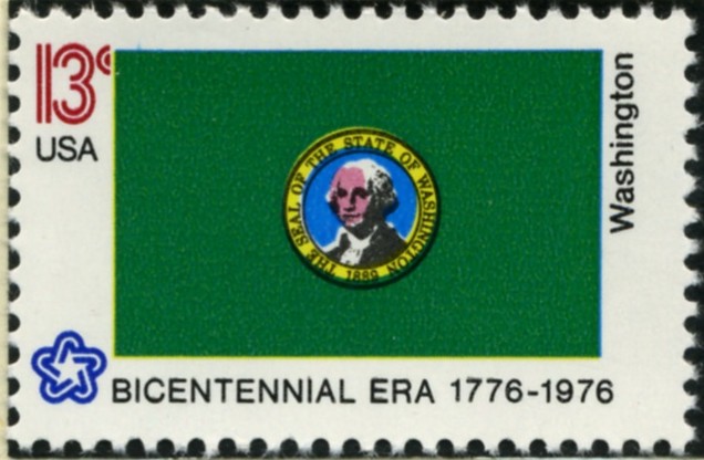 Scott 1674 13 Cent Stamp Washington State Flag