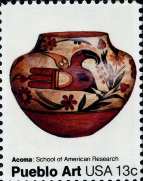 Scott 1707 13 Cent Stamp Pueblo San Ildefonso Pot