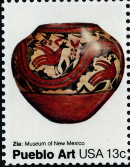Scott 1708 13 Cent Stamp Pueblo Hopi Pot