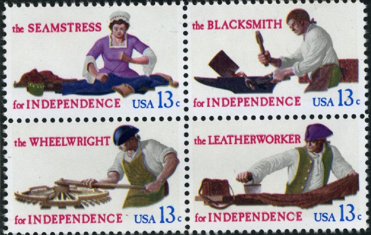 Scott 1717 to 1720 13 Cent Stamps Workers For Independence