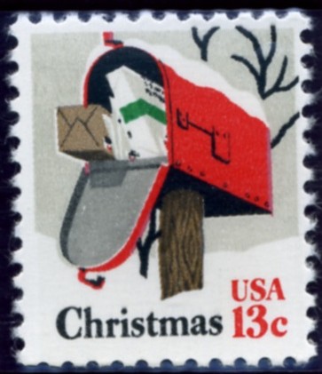 Scott 1730 13 Cent Christmas Stamp Mailbox