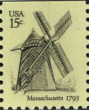 Scott 1740 15 Cent Stamp Massachusetts Windmill