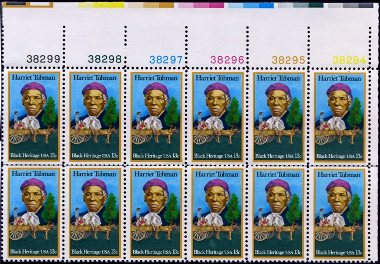 Scott 1744 13 Cent Stamp Harriet Tubman Plate Block
