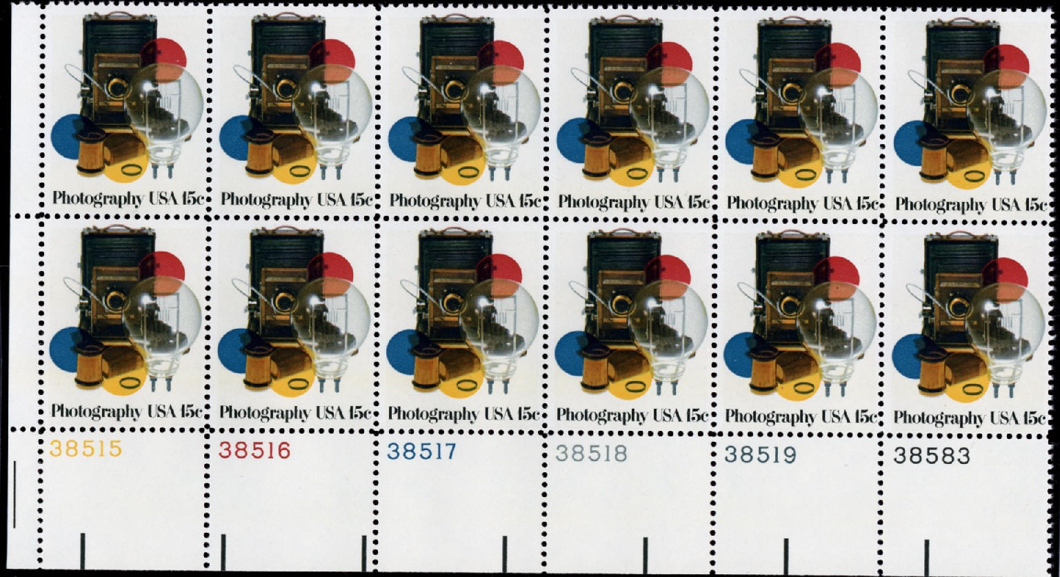 Scott 1758 15 Cent Stamp Photography Plate Block