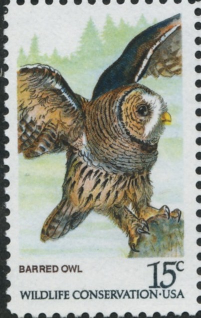 Scott 1762 15 Cent Stamp Barred Owl